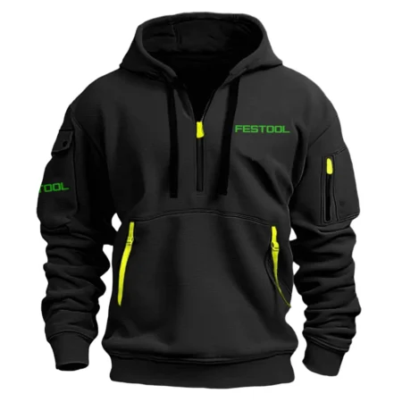 Festool Exclusive Logo Hoodie Half Zipper Carpenter Fans Loves QTCAP020125A02FES