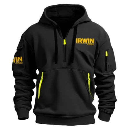 Irwin Tools Exclusive Logo Hoodie Half Zipper Carpenter Fans Loves QTCAP020125A02IT