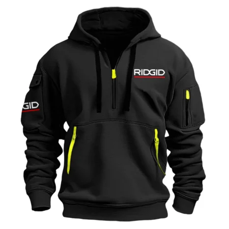 RIDGID Exclusive Logo Hoodie Half Zipper Carpenter Fans Loves QTCAP020125A02RID