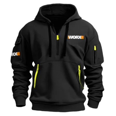 Worx Exclusive Logo Hoodie Half Zipper Carpenter Fans Loves QTCAP020125A02WOR