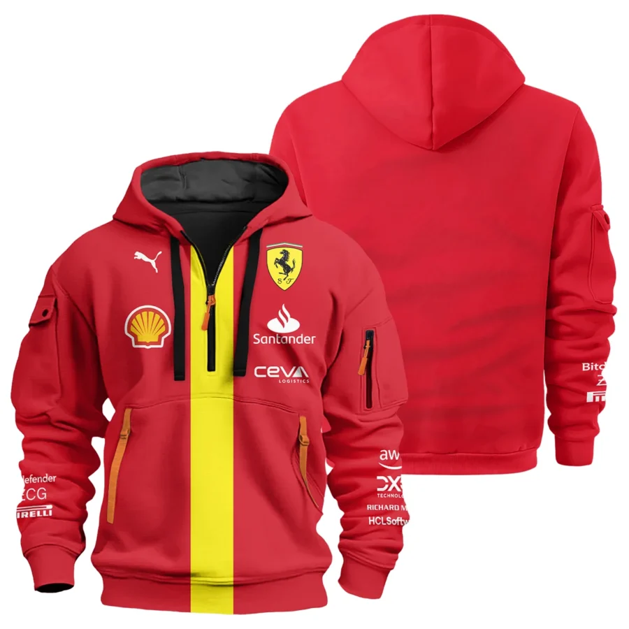 Scuderia Ferrari Racing F1 Exclusive Logo Hoodie Half Zip BLF1R19325A33HZ