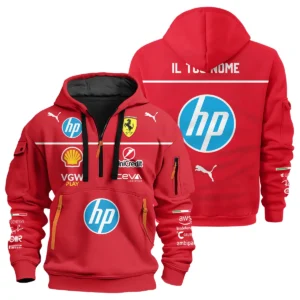 Scuderia Ferrari Racing F1 Exclusive Logo Hoodie Half Zip BLF1R26325A3HZ