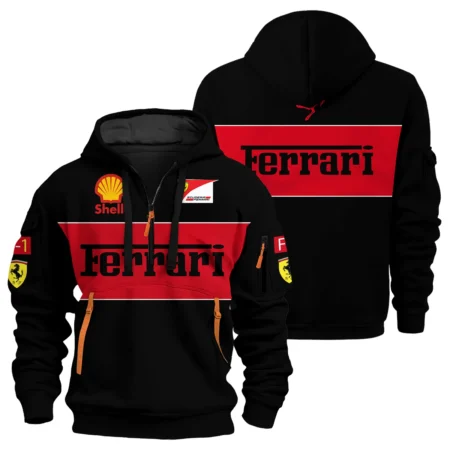 Scuderia Ferrari Racing F1 Exclusive Logo Hoodie Half Zip BLF1R25325A3HZ