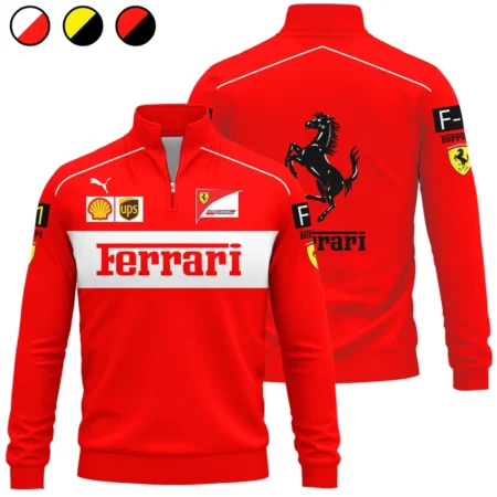Scuderia Ferrari Racing F1 Quarter-Zip Sweatshirt All Over Prints BLF1R21325AQTZ Scuderia Ferrari Racing F1 Quarter-Zip Sweatshirt All Over Prints BLF1R21325AQTZ
