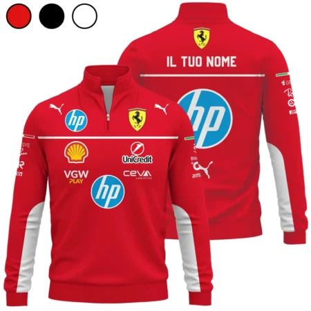 Scuderia Ferrari Racing F1 Quarter-Zip Sweatshirt All Over Prints BLF1R23325AQTZ Scuderia Ferrari Racing F1 Quarter-Zip Sweatshirt All Over Prints BLF1R23325AQTZ