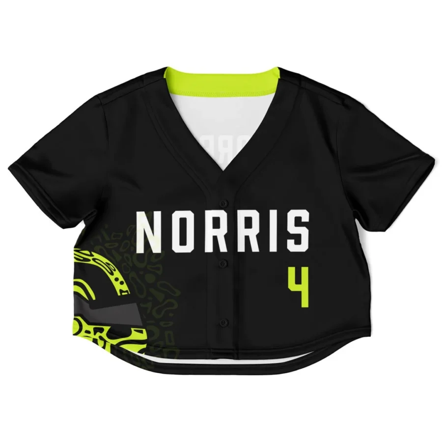 Norris - Fluro Helmet Black - McLaren F1 Crop Top Jerseys BLNR16425A2CTJS