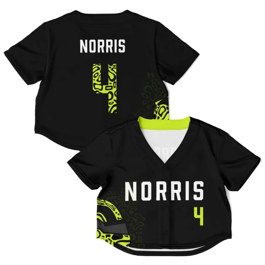 Norris - Fluro Helmet Black - McLaren F1 Crop Top Jerseys BLNR16425A2CTJS