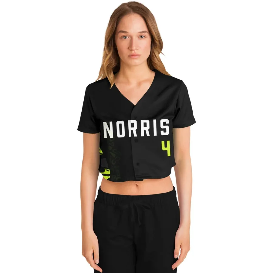 Norris - Fluro Helmet Black - McLaren F1 Crop Top Jerseys BLNR16425A2CTJS