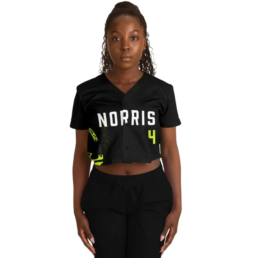 Norris - Fluro Helmet Black - McLaren F1 Crop Top Jerseys BLNR16425A2CTJS
