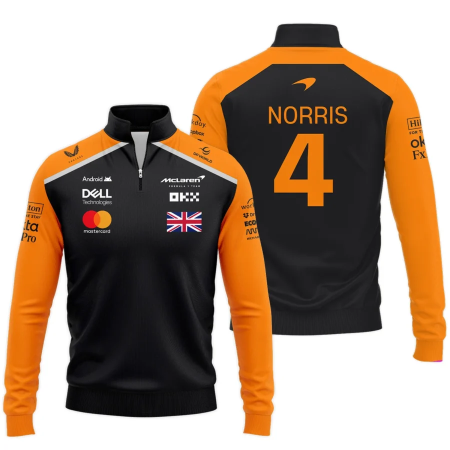 Lando Norris McLaren Formula One Exclusive Logo Quarter-Zip Sweatshirt BLF1290325A2MCLQZS