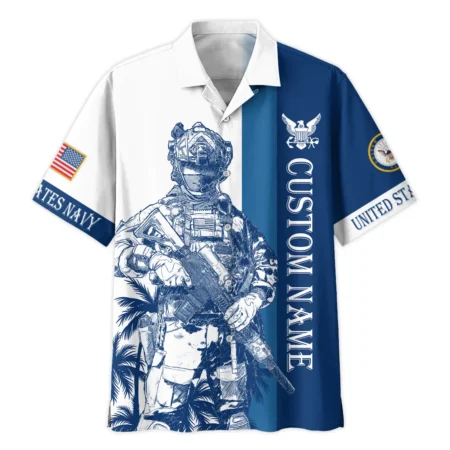 U.S. Navy - Hawaiian Shirt - BLVTR070624A04NVHW