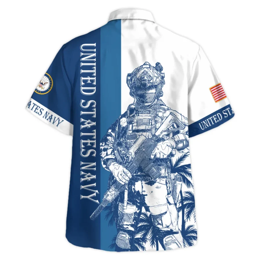U.S. Navy - Hawaiian Shirt - BLVTR070624A04NVHW
