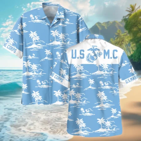 U.S. Marine Corps - Hawaiian Shirt - BLVTR030524A04MCHW U.S. Marine Corps - Hawaiian Shirt - BLVTR030524A04MCHW