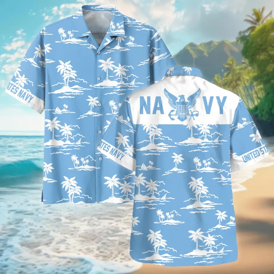 U.S. Navy - Hawaiian Shirt - BLVTR070524A01NVHW