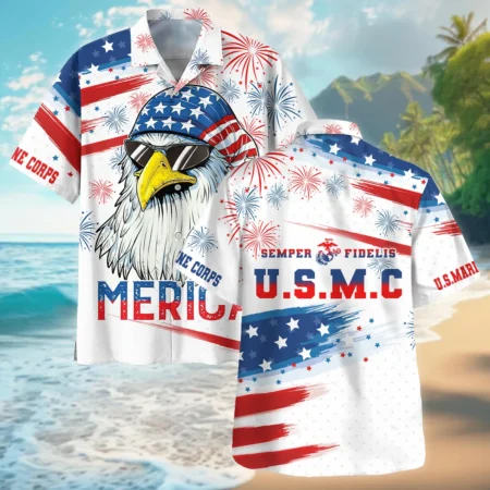 U.S. Marine Corps - Hawaiian Shirt - BLVTR080524A01MCHW U.S. Marine Corps - Hawaiian Shirt - BLVTR080524A01MCHW