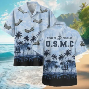 U.S. Marine Corps - Hawaiian Shirt - BLVTR180524A01MC8HW
