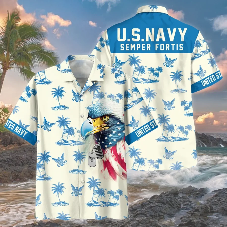 U.S. Navy - Hawaiian Shirt - BLVTR290524A04NV1HW