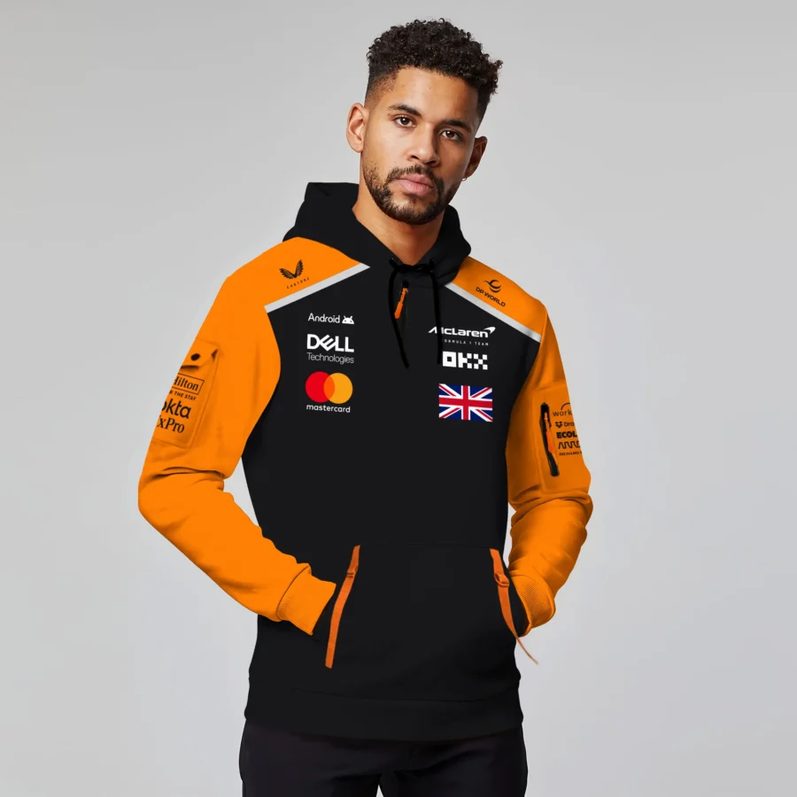 Lando Norris McLaren Formula One Exclusive Logo Hoodie Half Zipper BLF1290325A2MCLHDF
