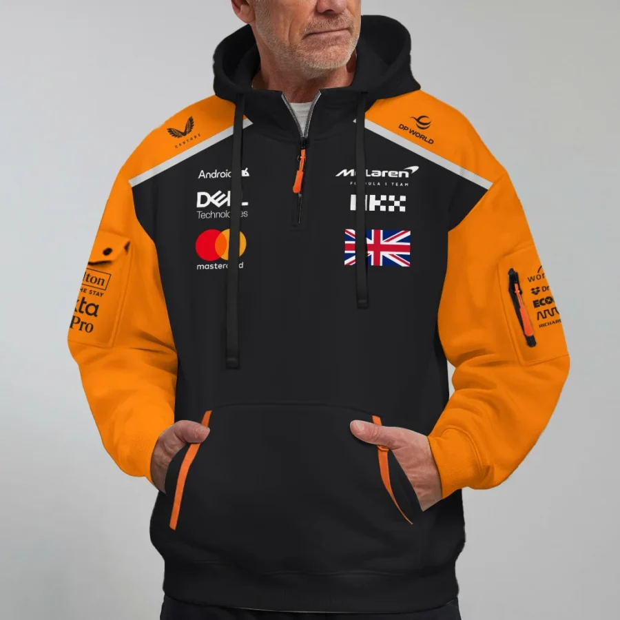 Lando Norris McLaren Formula One Exclusive Logo Hoodie Half Zipper BLF1290325A2MCLHDF