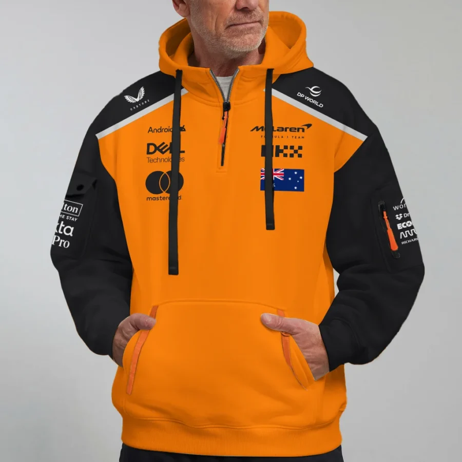 Oscar Piastri McLaren Formula One Exclusive Logo Hoodie Half Zipper BLF1290325A3MCLHDF
