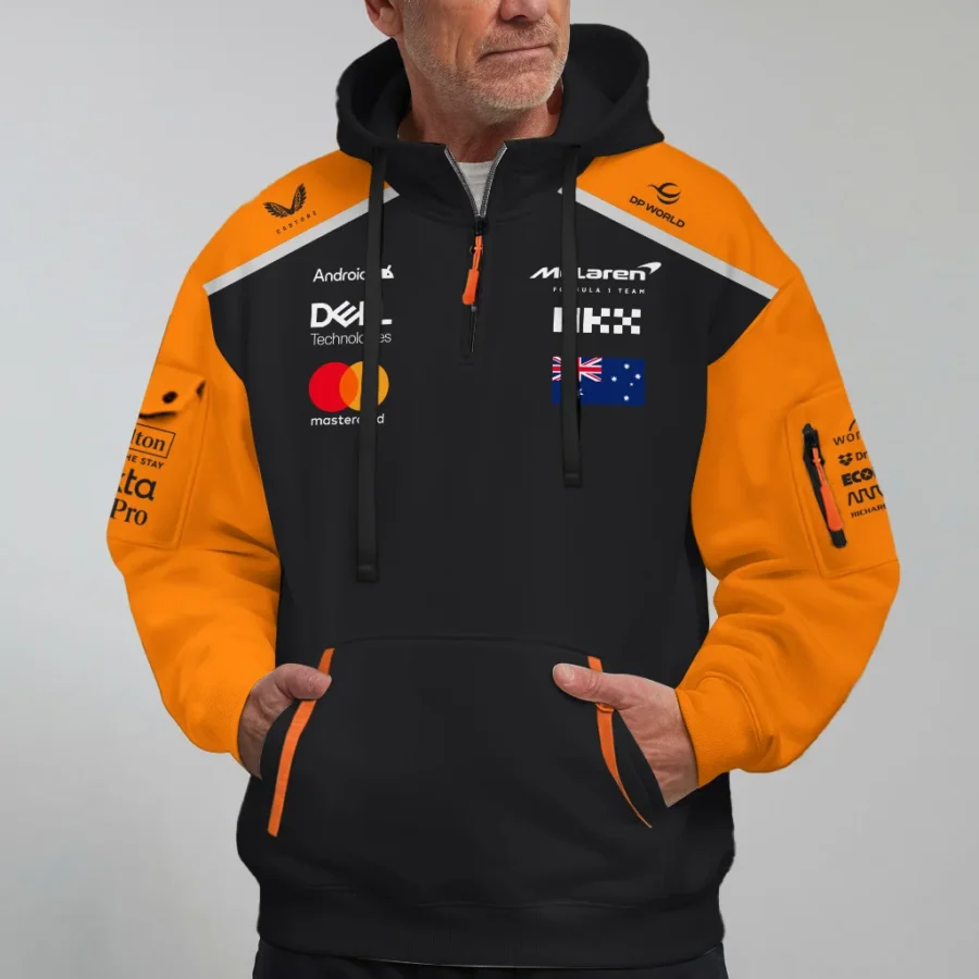 Oscar Piastri McLaren Formula One Exclusive Logo Hoodie Half Zipper BLF1290325A4MCLHDF