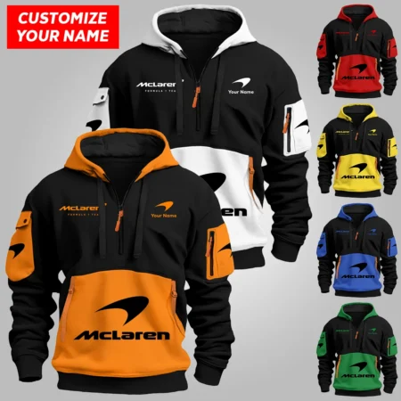 Limited Edition McLaren F1 Custom Name Hoodie Half Zipper For Racing Fans BLMCL25425A1 Limited Edition McLaren F1 Custom Name Hoodie Half Zipper For Racing Fans BLMCL25425A1