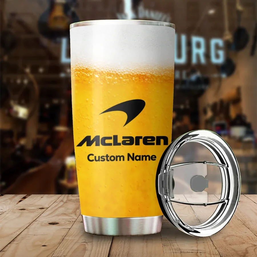 Beer Pattern McLaren F1 Stainless Steel Tumbler 20oz 30oz Gift For Fan BLMCL11525A1