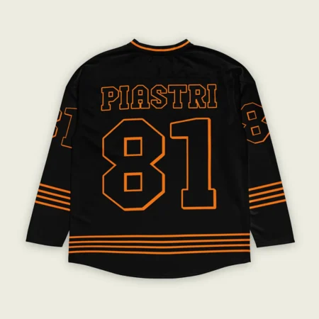 Oscar Piastri McLaren F1 V Neck Hockey Jersey BLF18525A4HJY - Orange Black Oscar Piastri McLaren F1 V Neck Hockey Jersey BLF18525A4HJY - Orange Black