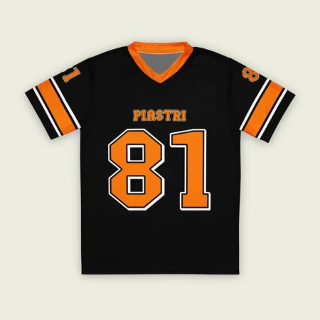 Oscar Piastri McLaren F1 Cross V-neck Jersey BLF18525B1VY - Black Papaya Oscar Piastri McLaren F1 Cross V-neck Jersey BLF18525B1VY - Black Papaya