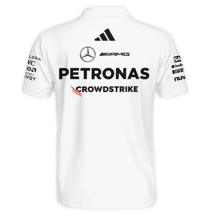 2025 Team Mercedes-AMG Petronas F1 Polo Shirt All Over Prints BLMER6525A2PL