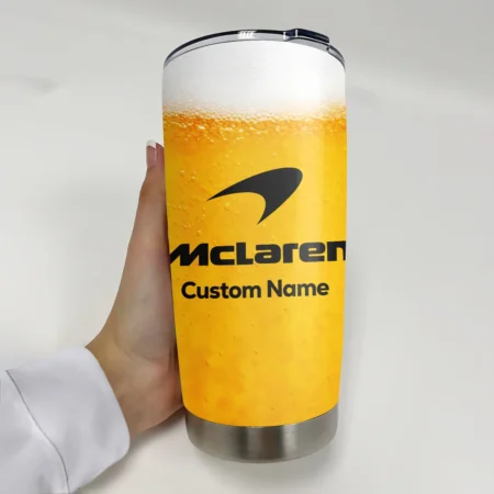 Beer Pattern McLaren F1 Stainless Steel Tumbler 20oz 30oz Gift For Fan BLMCL11525A1
