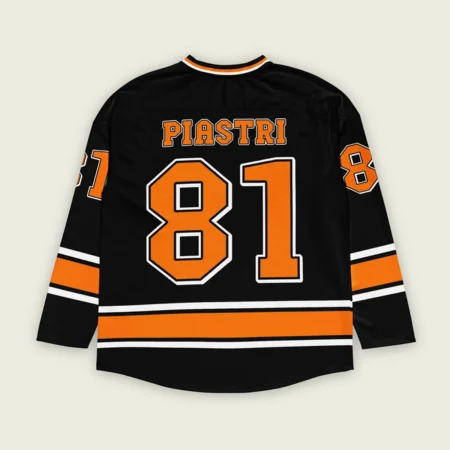 Oscar Piastri McLaren F1 V Neck Hockey Jersey BLF18525A1HJY - Black