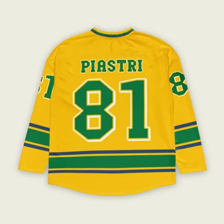 Oscar Piastri McLaren F1 V Neck Hockey Jersey BLF18525A3HJY - Green Gold