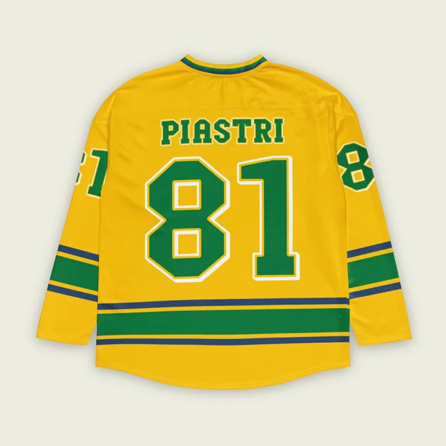 Oscar Piastri McLaren F1 V Neck Hockey Jersey BLF18525A3HJY - Green Gold