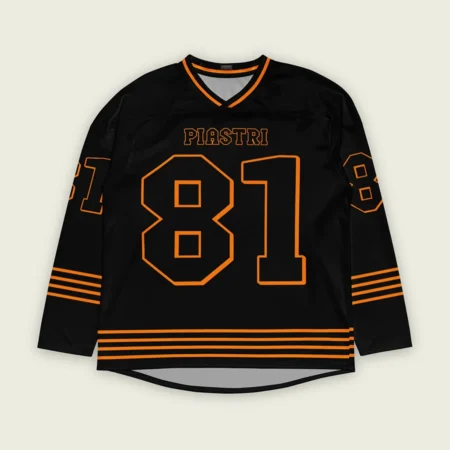 Oscar Piastri McLaren F1 V Neck Hockey Jersey BLF18525A4HJY - Orange Black