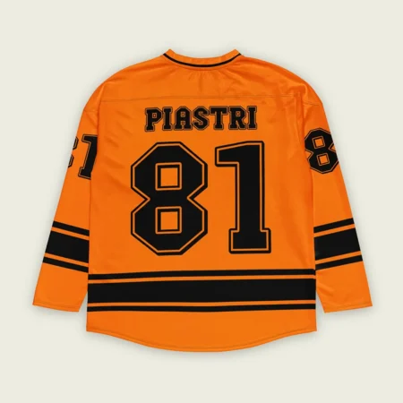 Oscar Piastri McLaren F1 V Neck Hockey Jersey BLF18525A5HJY - Papaya