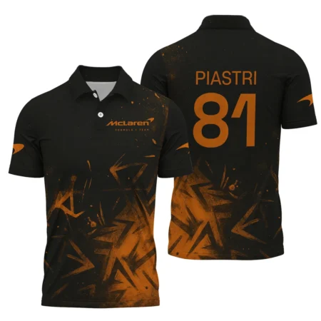 Oscar Piastri McLaren F1 Polo Shirt All Over Prints BLMCL3525A3OPPL Oscar Piastri McLaren F1 Polo Shirt All Over Prints BLMCL3525A3OPPL