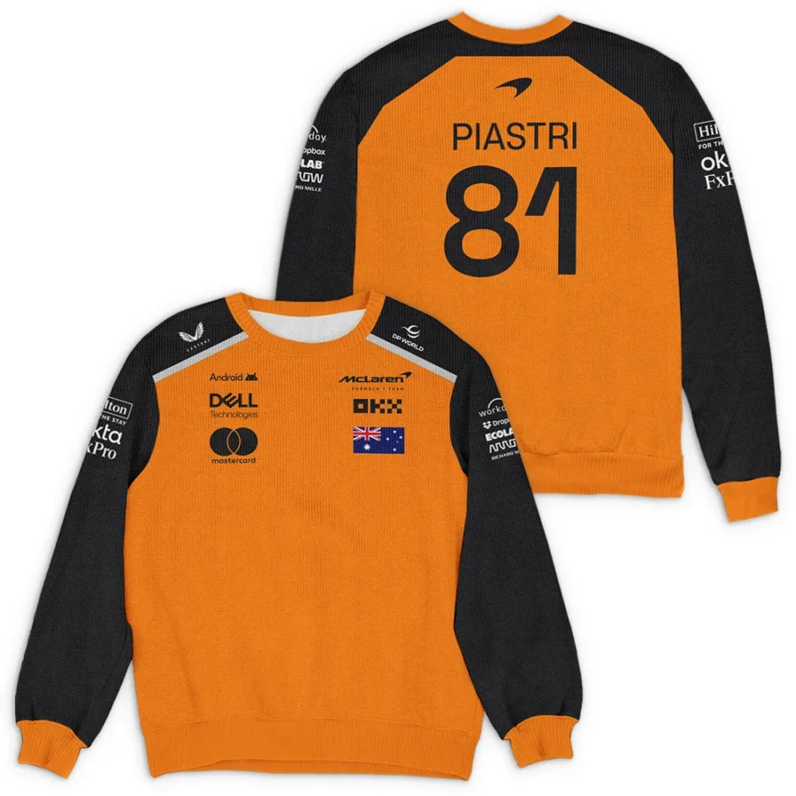 2025 Teamwear Oscar Piastri McLaren F1 Exclusive Ugly Sweater BLOP13525A2HY