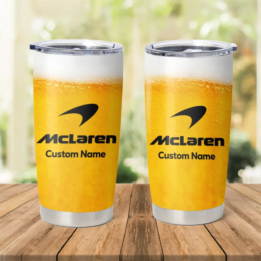 Beer Pattern McLaren F1 Stainless Steel Tumbler 20oz 30oz Gift For Fan BLMCL11525A1