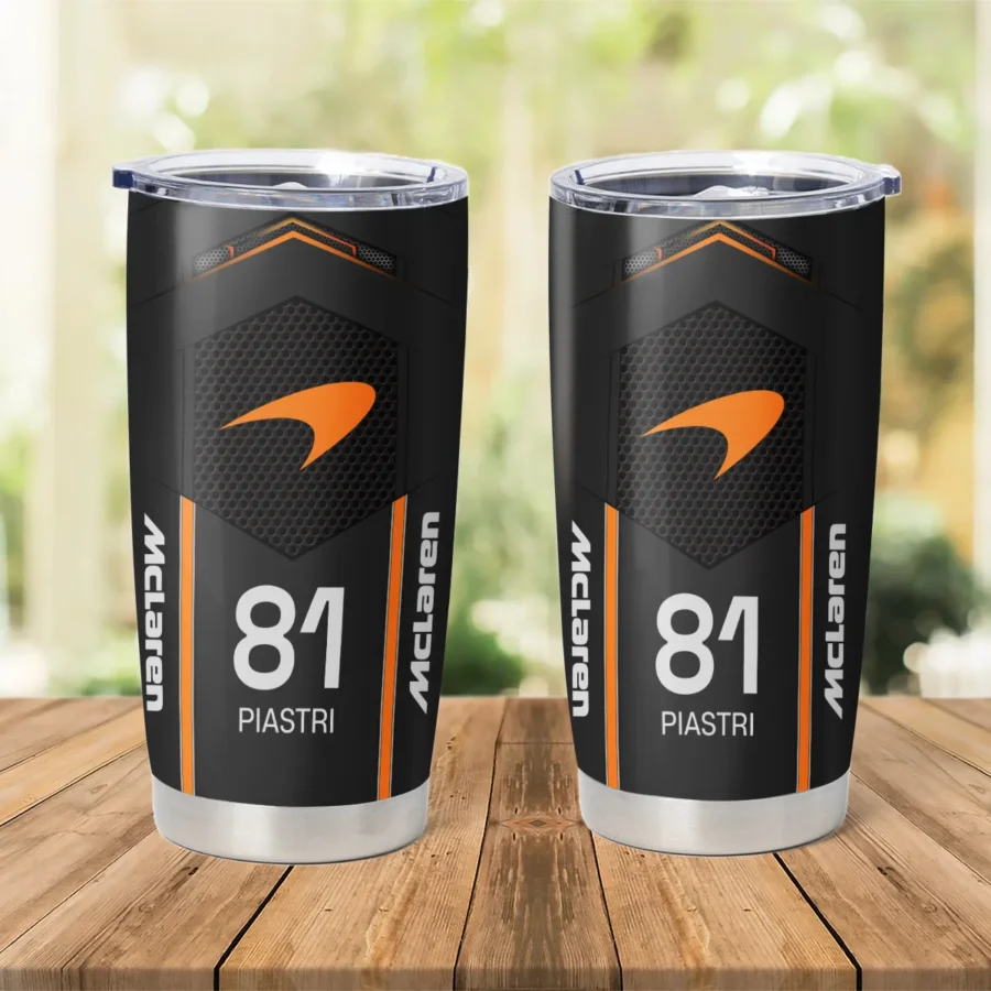 Oscar Piastri McLaren F1 Stainless Steel Tumbler 20oz 30oz Gift For Fan BLMCL11525A2OP