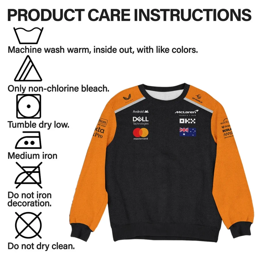 2025 Teamwear Oscar Piastri McLaren F1 Exclusive Ugly Sweater BLOP13525A1HY