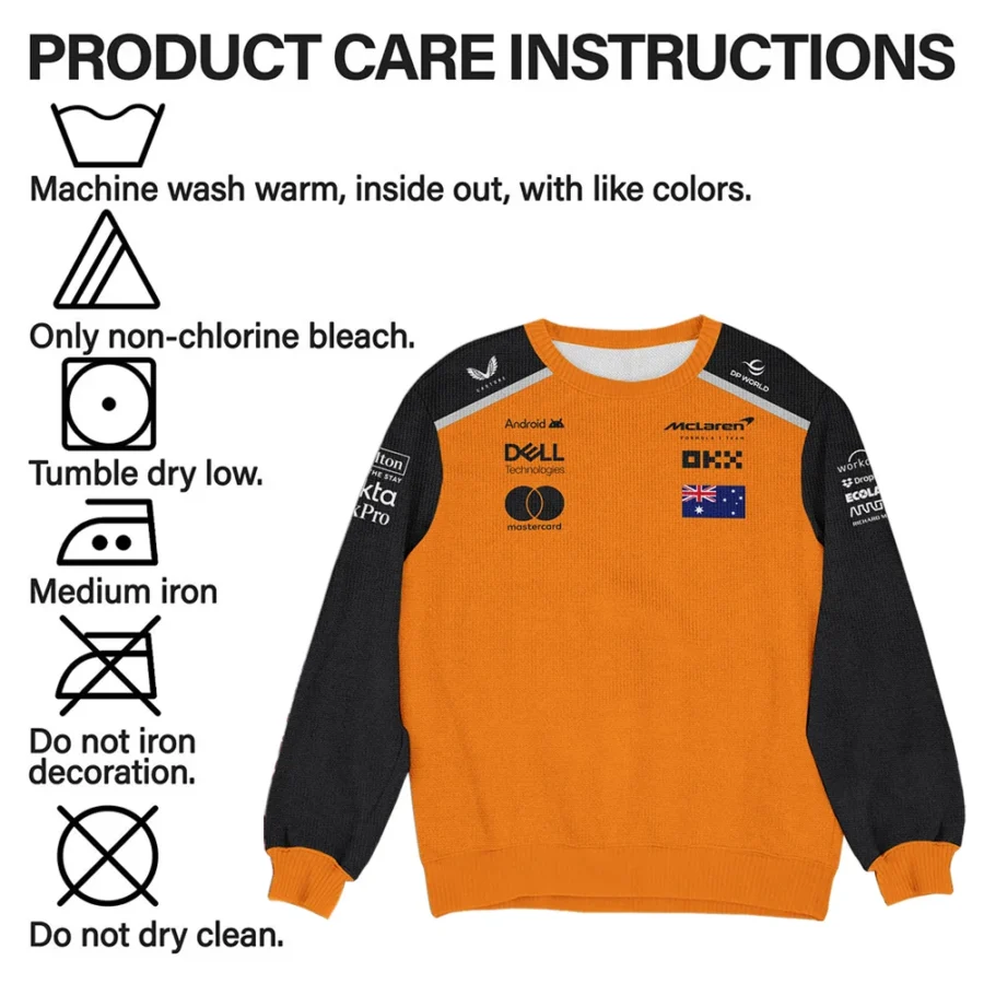 2025 Teamwear Oscar Piastri McLaren F1 Exclusive Ugly Sweater BLOP13525A2HY