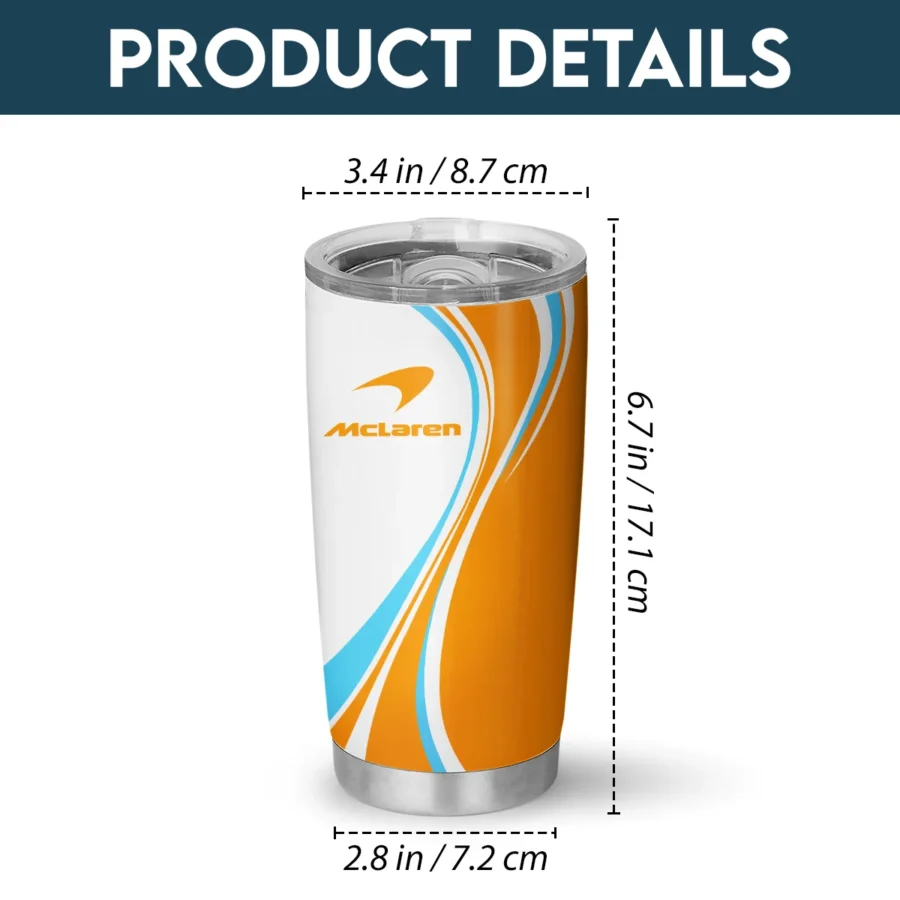 McLaren F1 Stainless Steel Tumbler 20oz 30oz Gift For Fan BLMCL11525A3