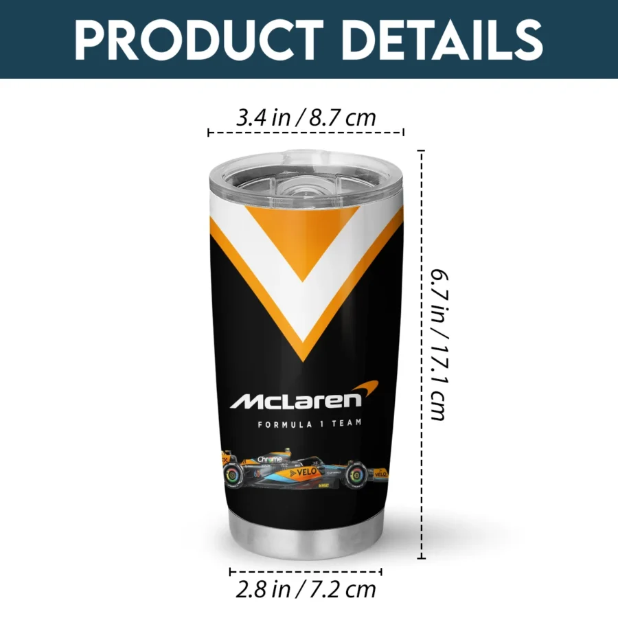 McLaren F1 Stainless Steel Tumbler 20oz 30oz Gift For Fan BLMCL11525A4