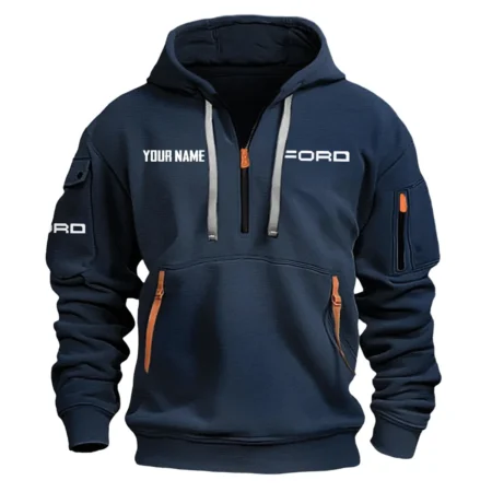 Ford Exclusive Logo Fashion Hoodie Half Zipper BLC22525A1FRD1