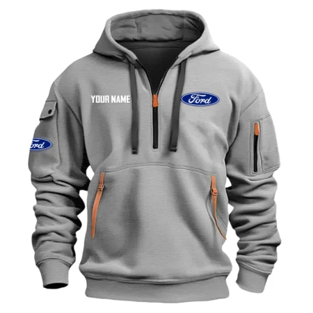 Ford Exclusive Logo Fashion Hoodie Half Zipper BLC22525A1FRD2