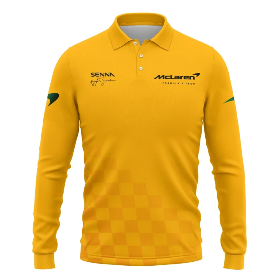 Forever Senna McLaren Formula One Exclusive Long Polo Shirt BLF1190525A3LPL