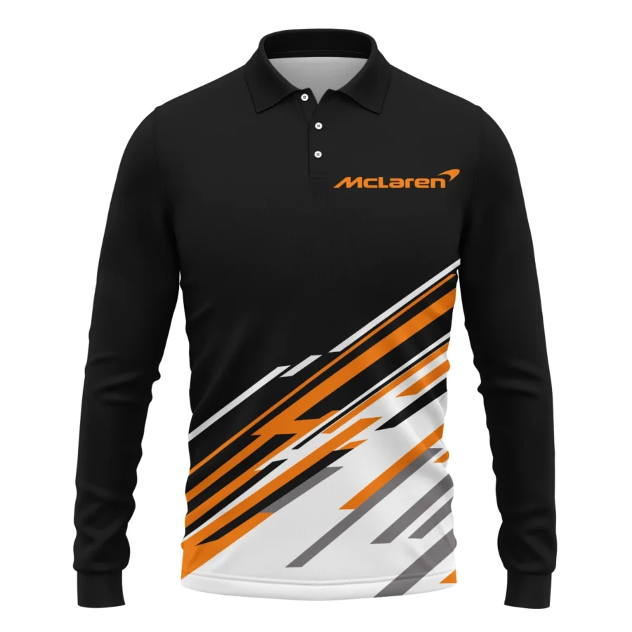 Oscar Piastri McLaren F1 Long Polo Shirt All Over Prints BLOP10425A2LPL