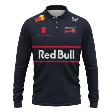 Max Verstappen Red Bull Racing F1 Long Polo Shirt All Over Prints BLRBR10525A1LPL