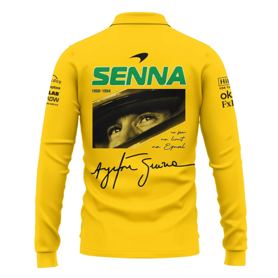 Ayrton Senna McLaren Formula One Exclusive Long Polo Shirt BLF1190525A2LPL